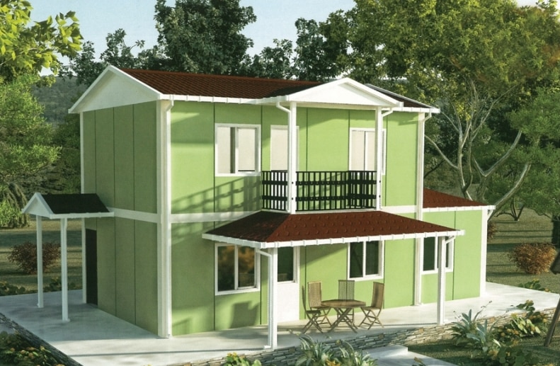 114m2 Dubleks Prefabrik Ev