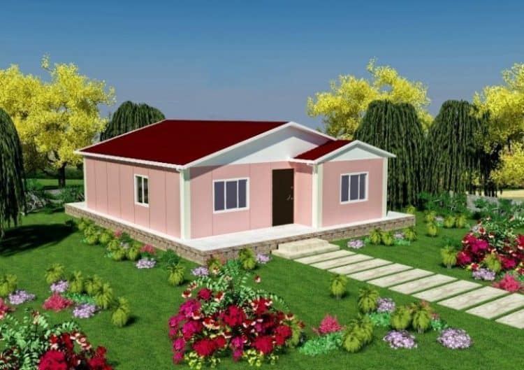 90m2 prefabrik ev