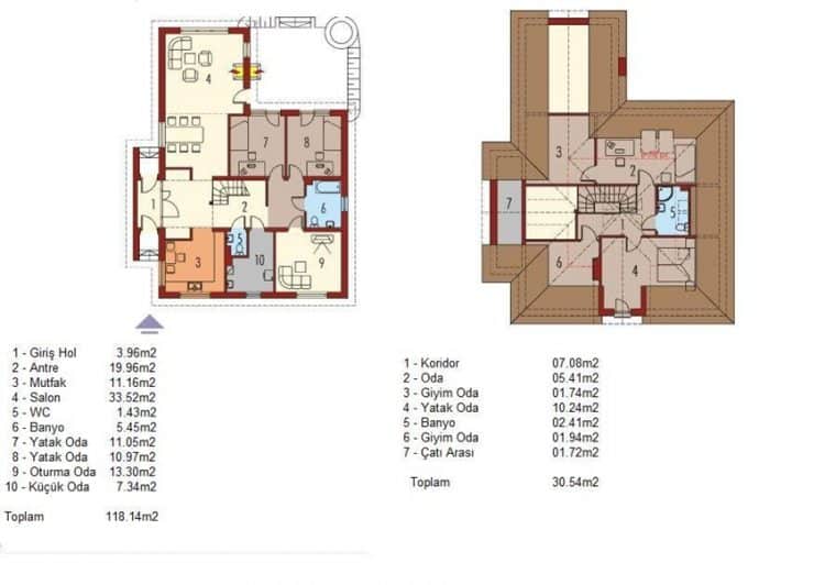 Çetinkaya Server 149m2 Çelik Ev Planı2