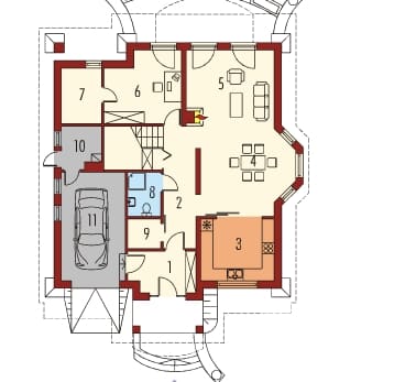 Çetinkaya Server 171.44m2 Çelik Ev Planı
